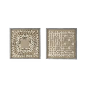 Intricate Abstract 2-Piece Framed Abstract Art Print 23.6 in. x 23.6 in. .