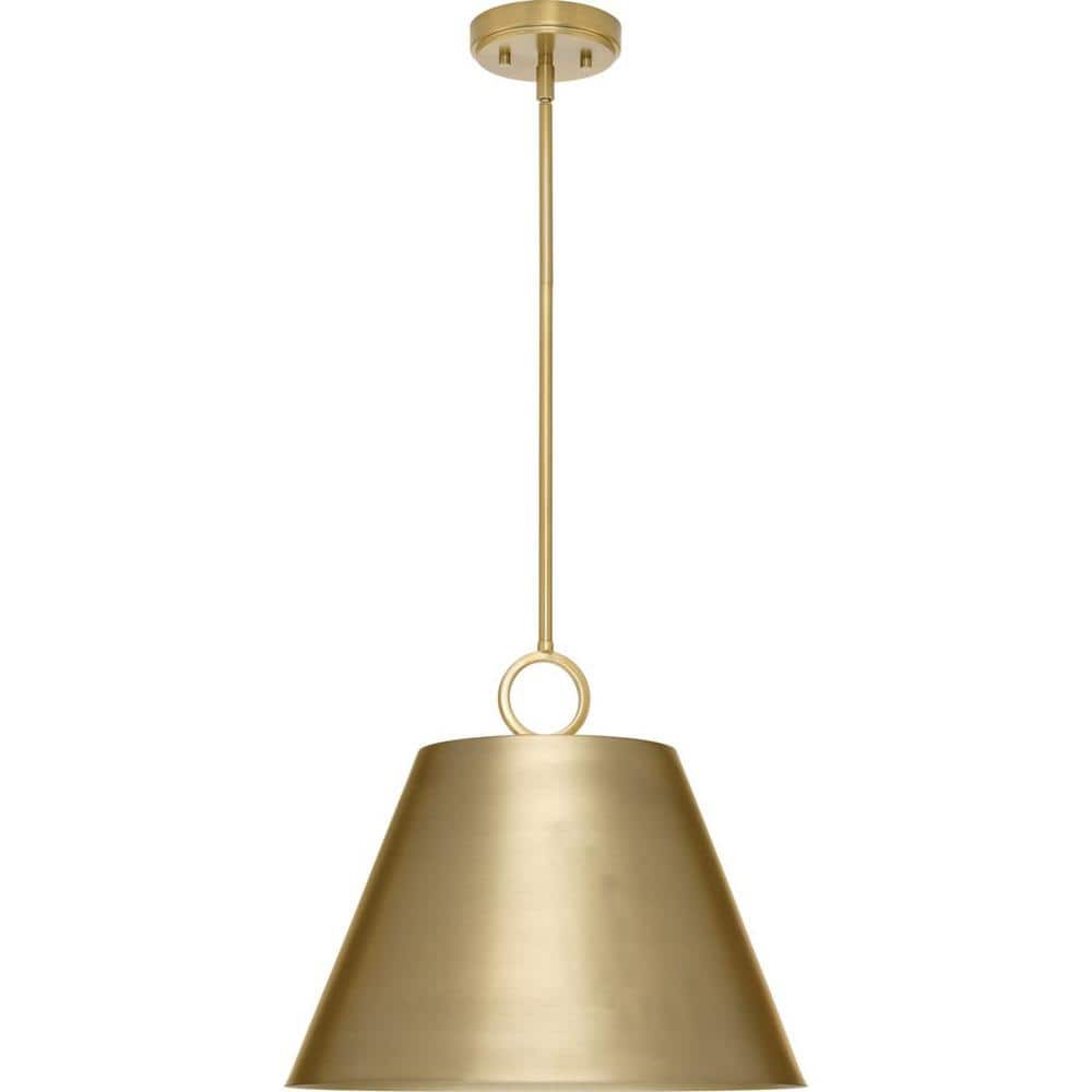 Parkhurst Dome Pendant in Brushed Bronze with Gold-Finished Interior