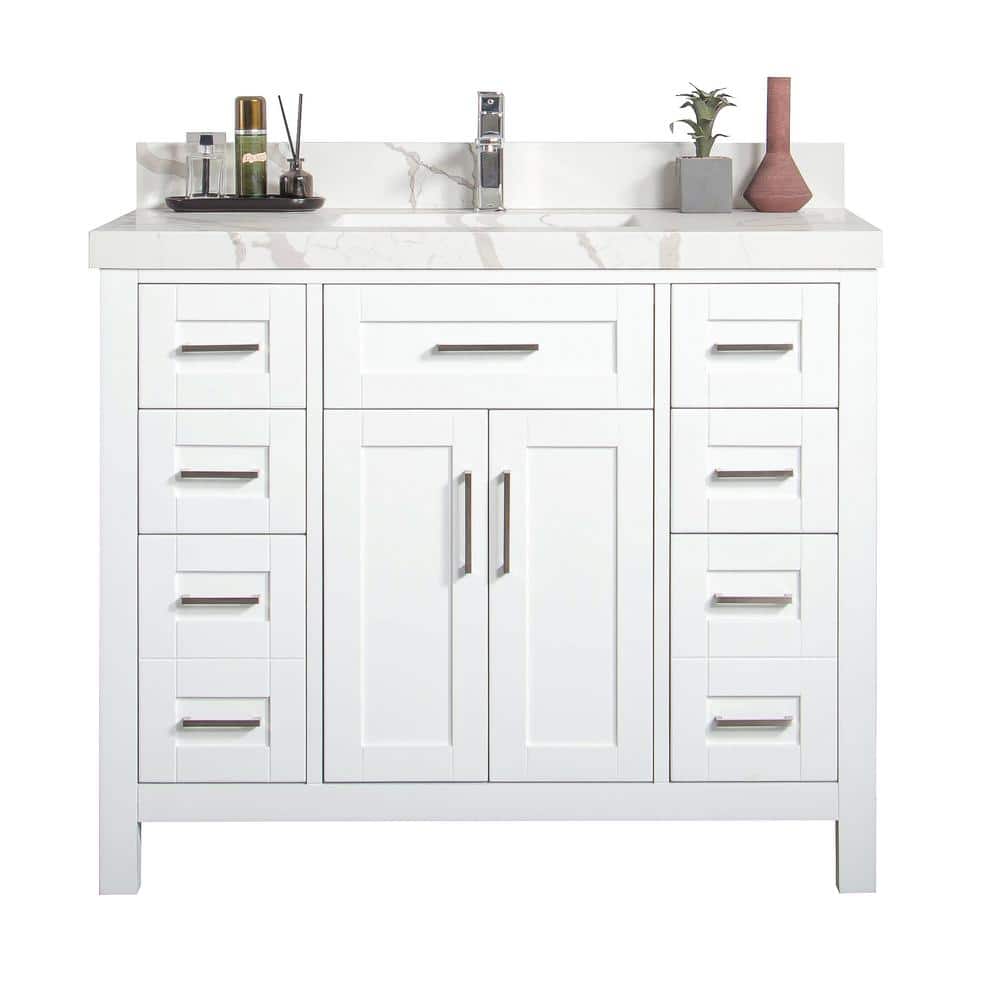 Willow Collections Cambridge 42 in. W x 22 in D x 36 in H Bath Vanity ...