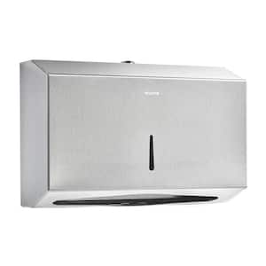 Stainless Steel Brushed C-Fold/Multi-Fold Commercial Paper Towel Dispenser, 7 in. H x 10.8 in. W x 3.9 in. D