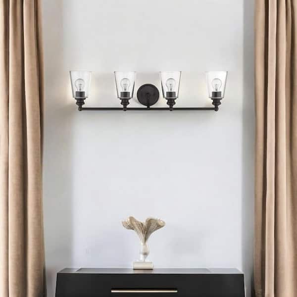 8.25 in. Clear Indoor Hardwired Sconce with No Bulbs Included