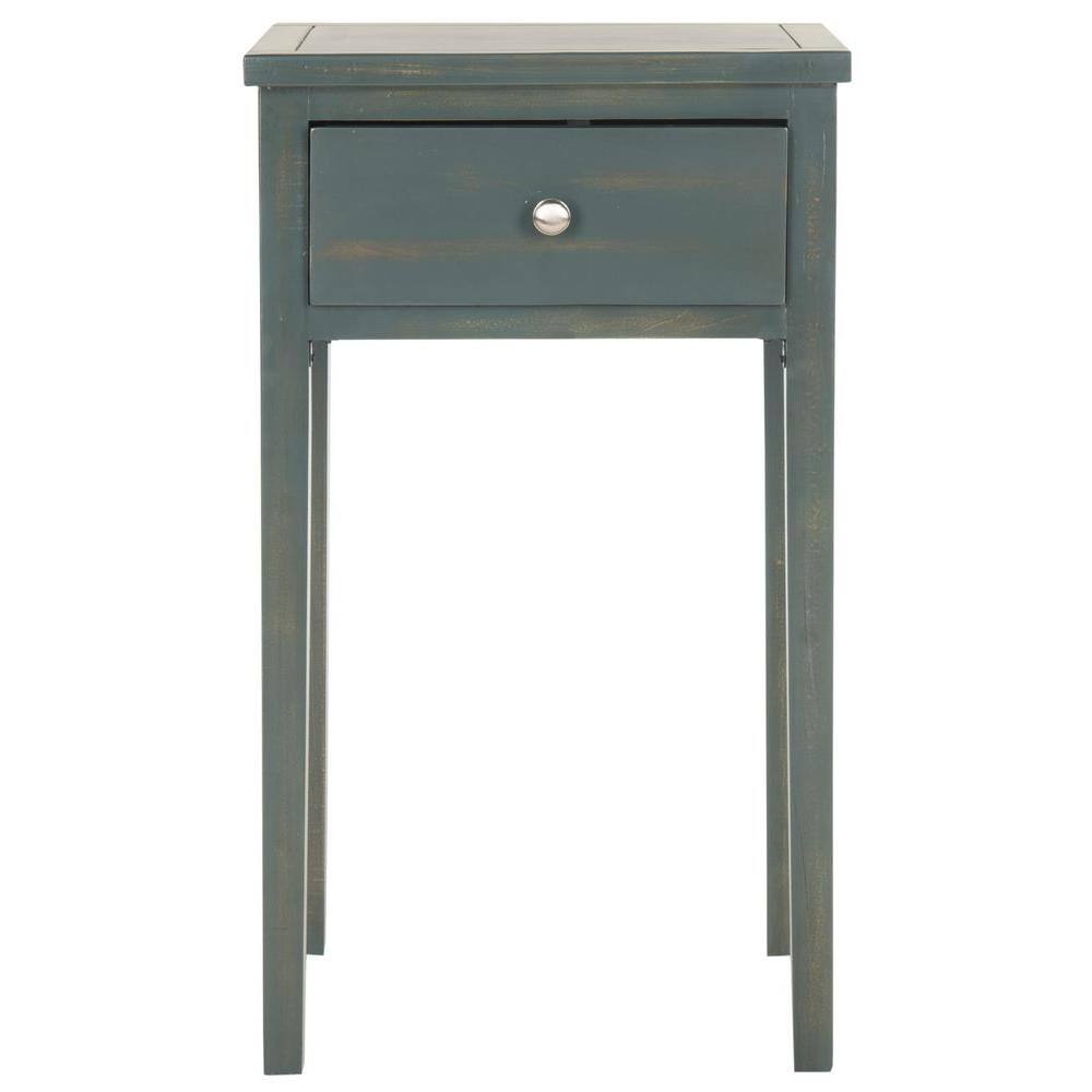 Abel Blue Storage End Table