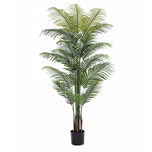 Cubilan 6 ft. Green Artificial Palm in Pot