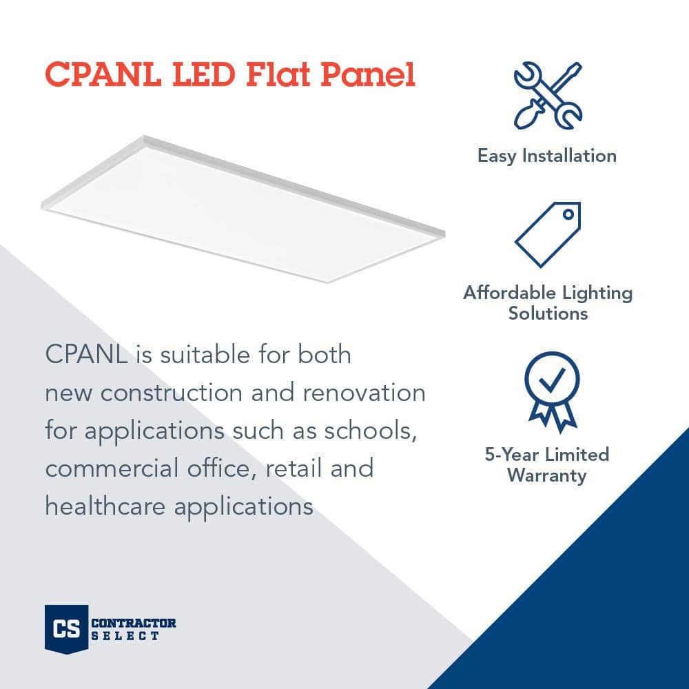 White Aluminum 48" x 24" LED Flat Panel Light