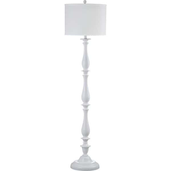 White Candlestick Floor Lamp, Floor Lamp With White Shade
