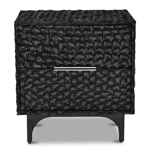 Chennai Black 2-Drawer Nightstand