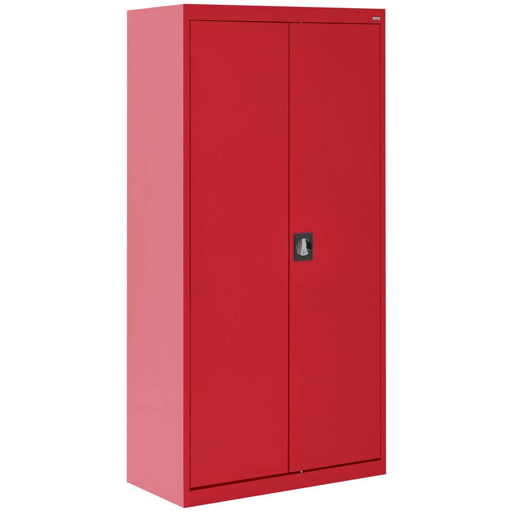 Sandusky Elite Series ( 36 in. W x 72 in. H x 24 in. D ) Welded Steel Wardrobe Freestanding Cabinet in Red -  EAWR362472-01