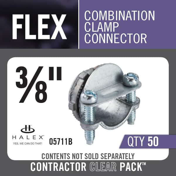 Halex 3/8 in. Flexible Metal Conduit (FMC) 1-Hole Conduit Straps (10-Pack)  26211 - The Home Depot