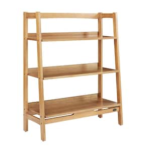 43.5 in. Acorn Wood 3-shelf Ladder Bookcase with Open Back