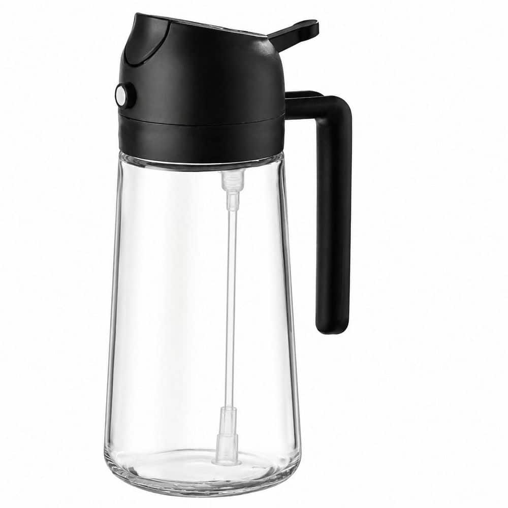 16 oz Black Glass Olive Oil Dispenser Bottle with Spray Nozzle and Labels for Kitchen Use price history on PriceWatchPro