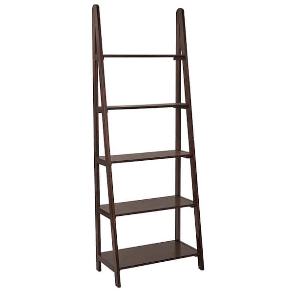 OSP Home Furnishings Espresso Ladder Bookcase