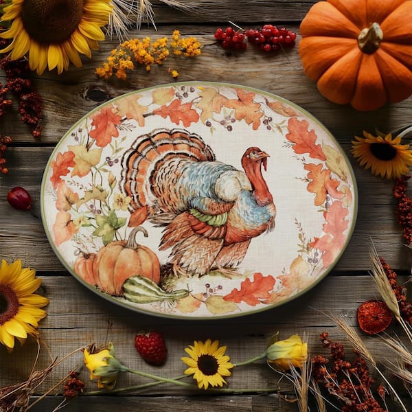 Certified International 16 in. Multi-Colored Earthenware Autumn
