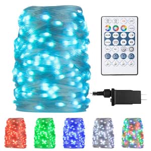 200 String -Light - 72 ft. Outdoor Waterproof Plug-In Color-Changing Integrated LED Fairy String Lights