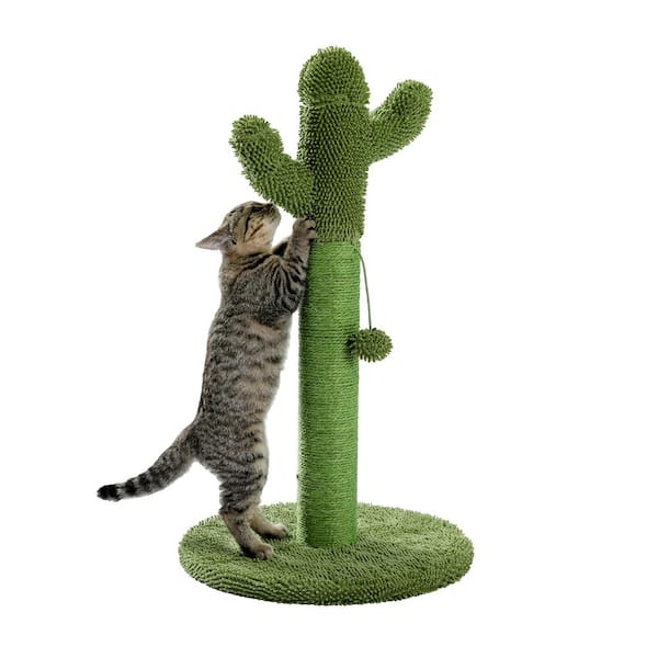Cute Pet Cat Kitten Natural Sisal Scratcher Toys Scratching Pad Mat With Ball US 