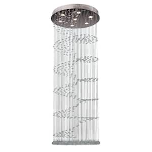 Helix 7-Light Polished Chrome Crystal Ceiling Flush Mount