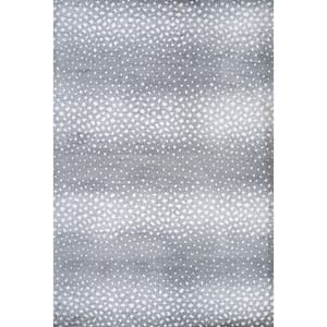 Antelope Gray/Cream 4 ft. x 6 ft. Modern Animal Print Area Rug