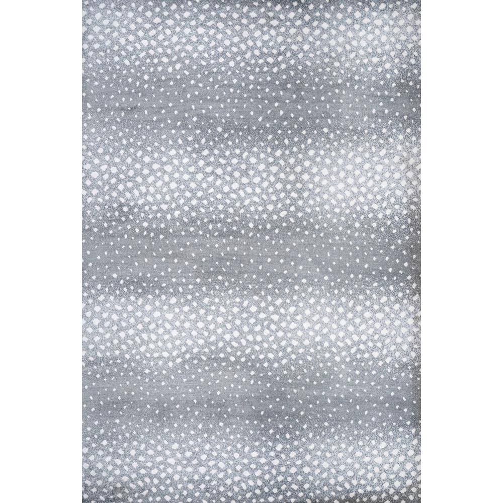 Modern Abstract Antelope 8' x 10' Gray Synthetic Area Rug