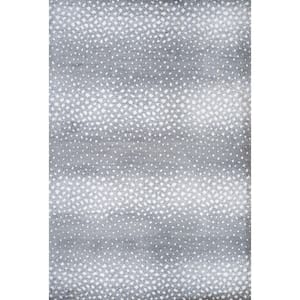 Antelope Gray/Cream 8 ft. x 10 ft. Modern Animal Print Area Rug