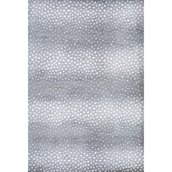 Antelope Gray/Cream 8 ft. x 10 ft. Modern Animal Print Area Rug