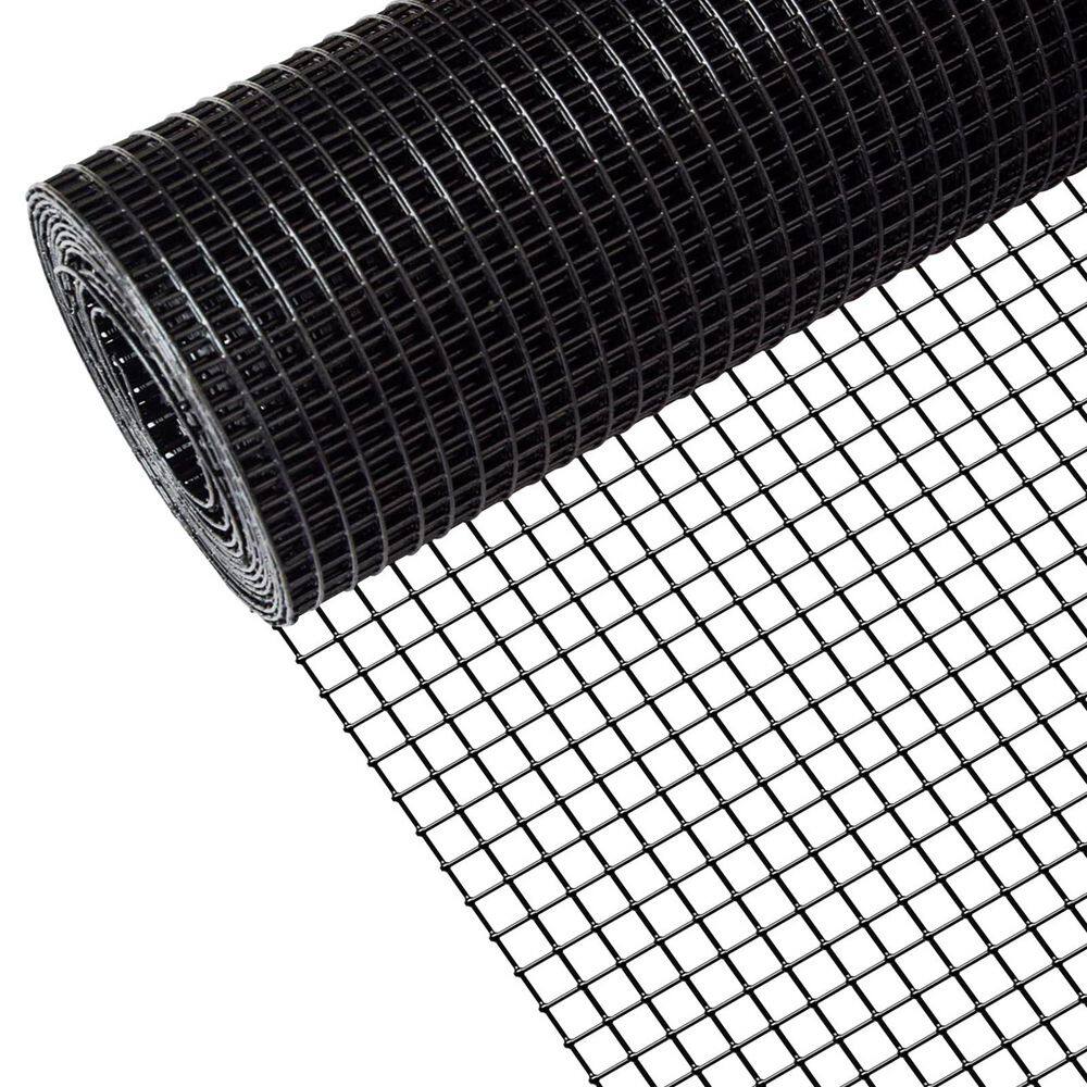 48 in. x 50 ft. 1/2 in. Metal Wire Hardware Cloth Vinyl Coated Chicken Wire Fence for Home Garden Rabbit Cage, Black price history on PriceWatchPro