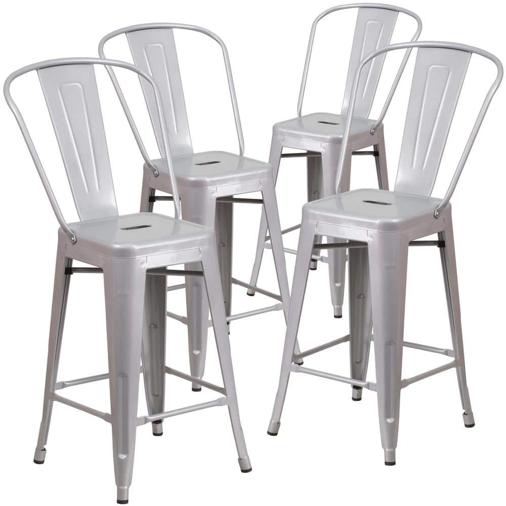 Carnegy Avenue Metal Outdoor Bar Stool (4-Pack) CGA-CH