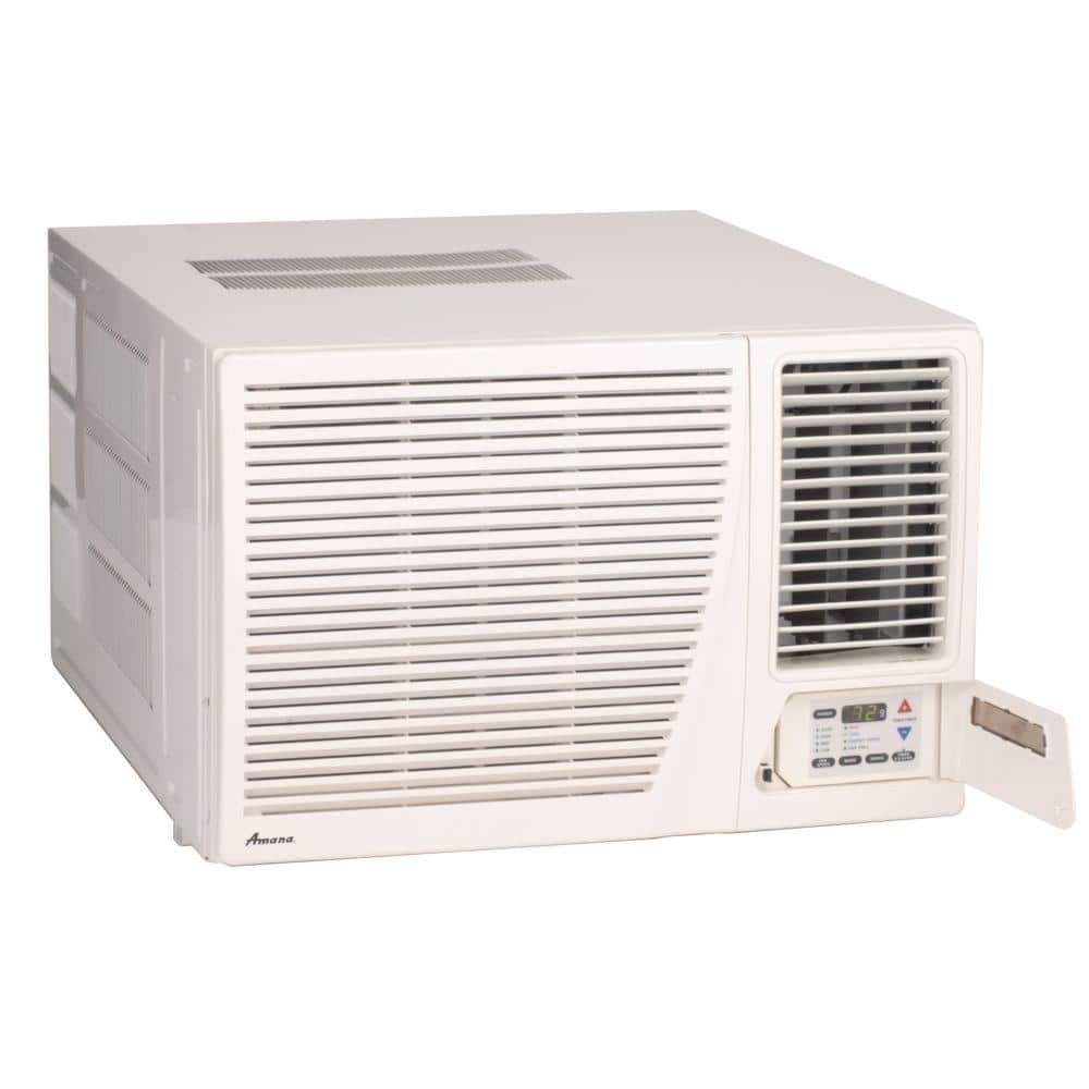 Amana 17,000 BTU 230/208 -Volts Window Air Conditioner Cools 850 Sq. Ft. with Heater and Remote in White -  AH183G35AX