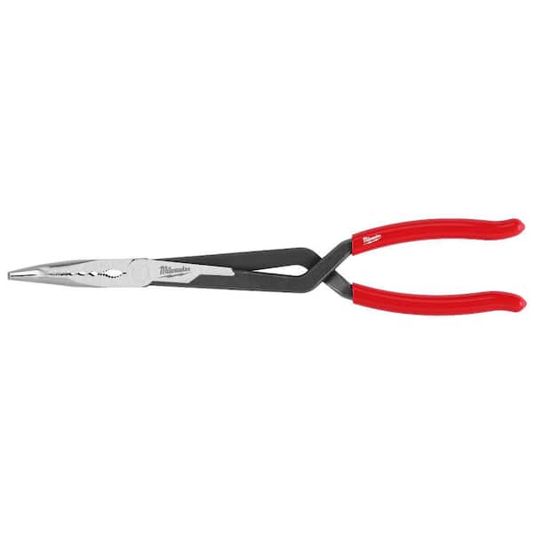 Milwaukee 13 in. 45-Degree Long Needle Nose Pliers with Slip