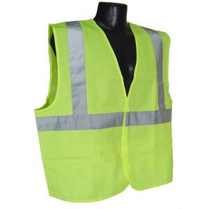 Class 2 Medium Green Solid Safety Vest