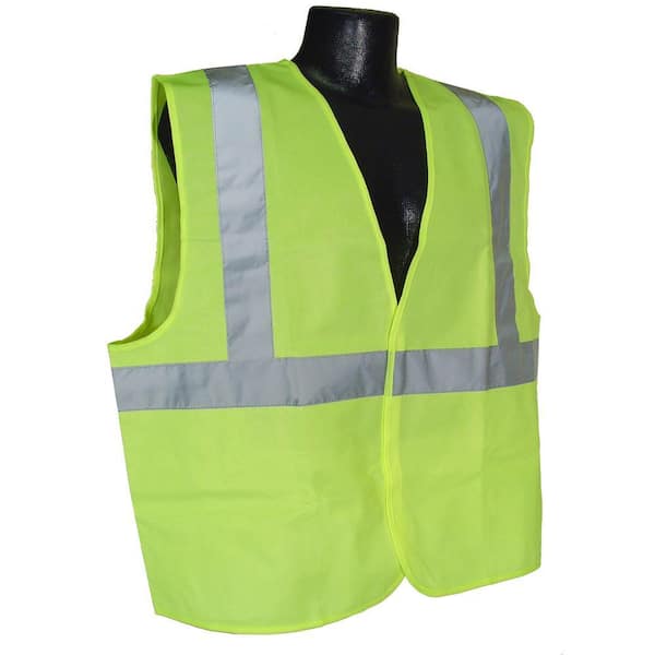 Radians Class 2 Medium Green Solid Safety Vest