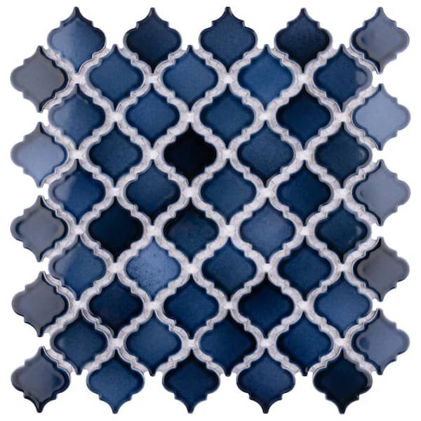 Merola Tile Hudson Tangier Midnight 12-3/8 in. x 12-1/2 in. Porcelain Mosaic Tile (11.0 sq. ft./Case)