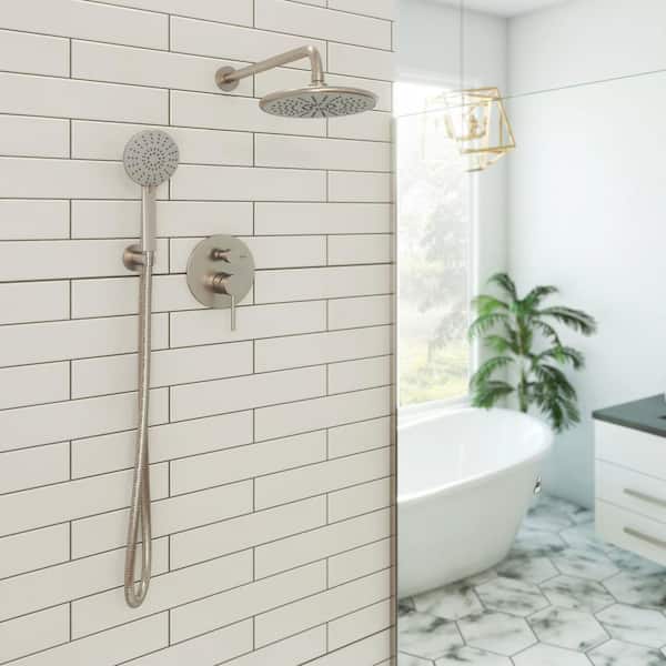 DreamLine Aquata 7 in. x 19-1/2 Rain Fall Shower Faucet Set