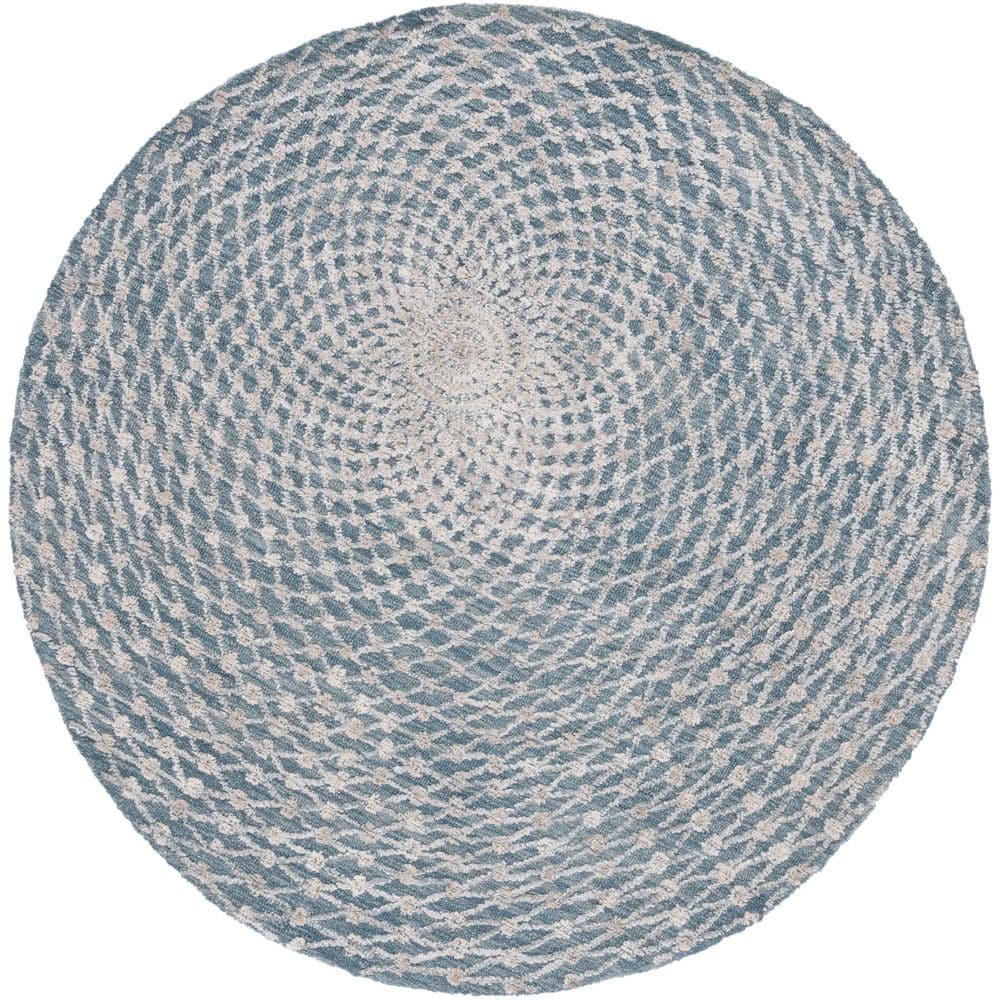 Metro 6 ft. x 6 ft. Gray/Beige Ascending Lattice Round Area Rug price history on PriceWatchPro