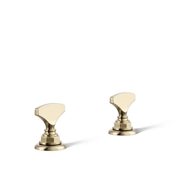 KOHLER Artifacts T-Handle Bathroom Sink Faucet Handles in Vibrant French Gold