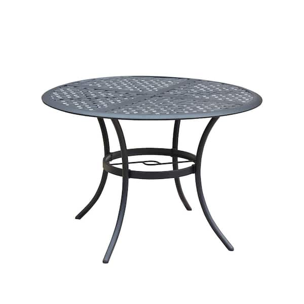 Patio Festival Round Metal Outdoor Dining Table