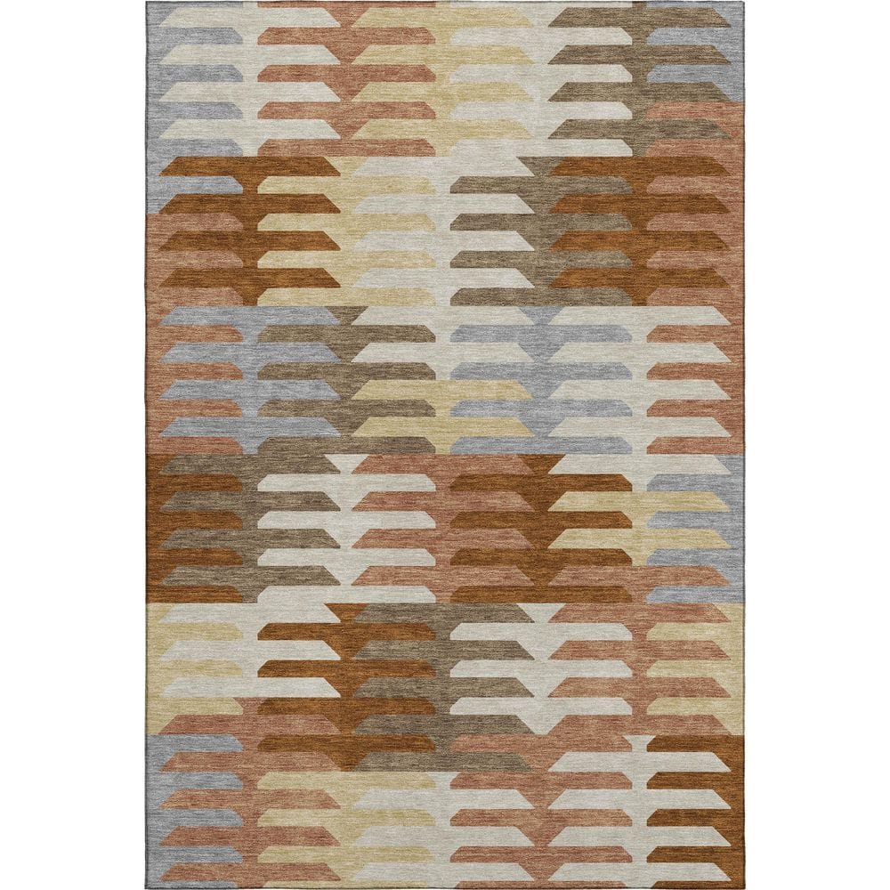 Mayfield Premium Machine Washable Abstract AMF2328 Copper 8 ft. x 10 ft. Area Rug price history on PriceWatchPro