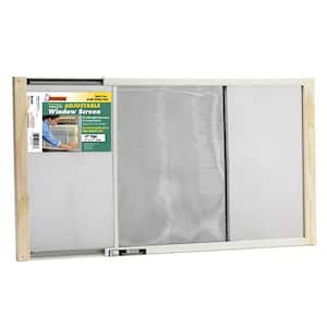 21 - 37 in. W x 15 in. H Clear Wood Frame Adjustable Window Screen