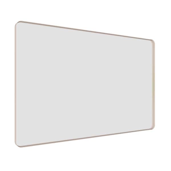 Klajowp 55 in. W x 36 in. H Large Rectangular Framed Wall Mounted Bathroom Vanity Mirror in Brushed Nickel
