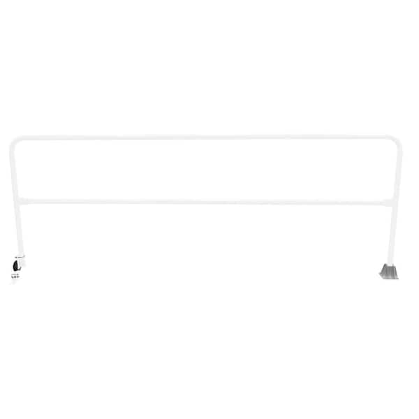 Vestil 10 ft. L White Steel Dock Safety Swing Gate