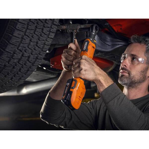 Ridgid 18V Brushless Cordless 4-Mode 1/2 in. High-Torque Impact Wrench Kit with (2) 4.0 Ah Lithium-Ion Batteries and Charger