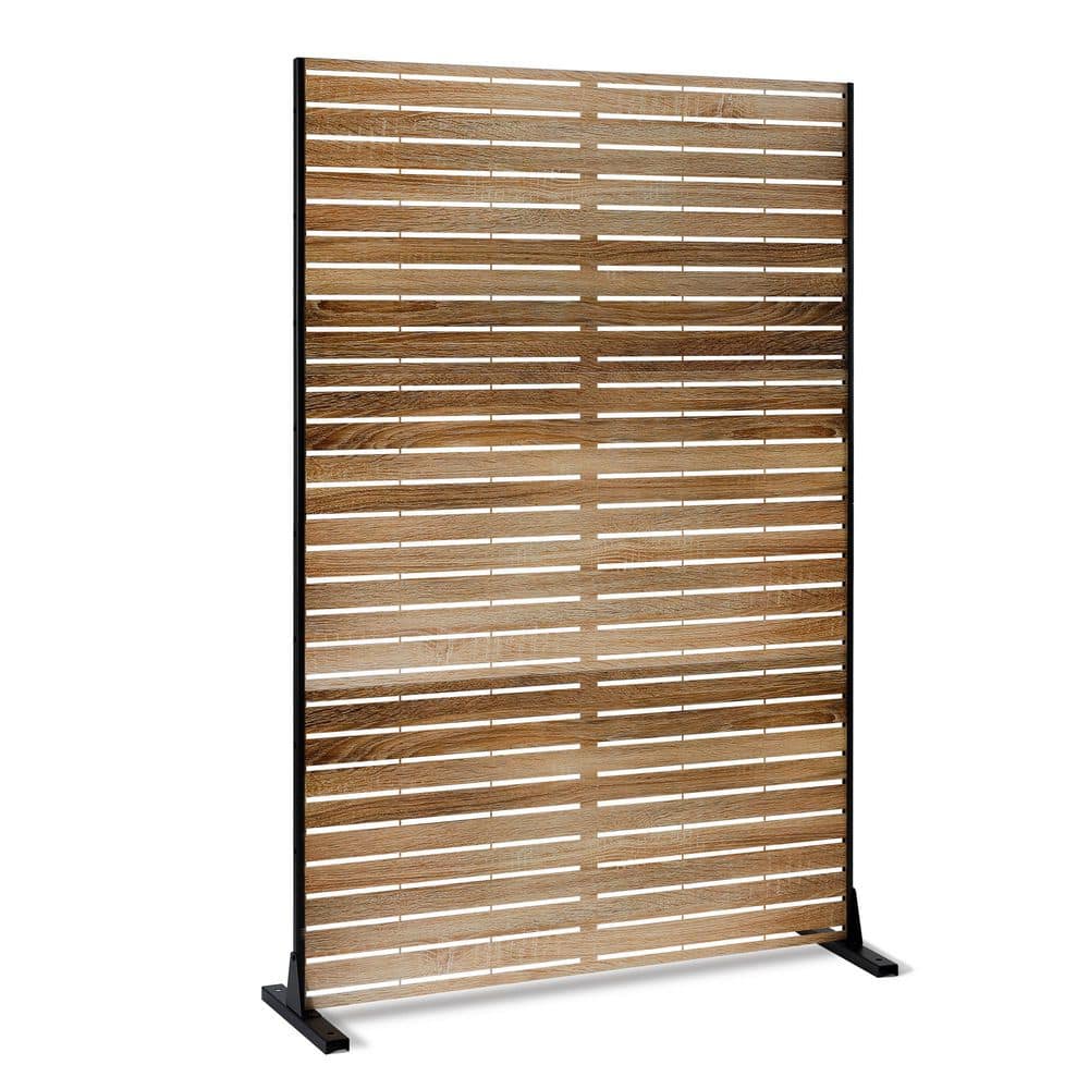 47 in. W x 71 in. H Brown Metal Privacy Screen-Decorative Outdoor Panel for Deck, Patio, Balcony & Garden price history on PriceWatchPro