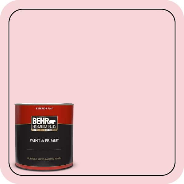 BEHR PREMIUM PLUS 1 qt. #120A-3 Lovelight Flat Exterior Paint & Primer