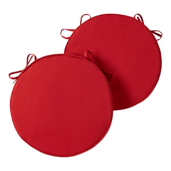 Greendale Home Fashions 18 in. x 18 in. Salsa Round Outdoor Seat Cushion (2-Pack)