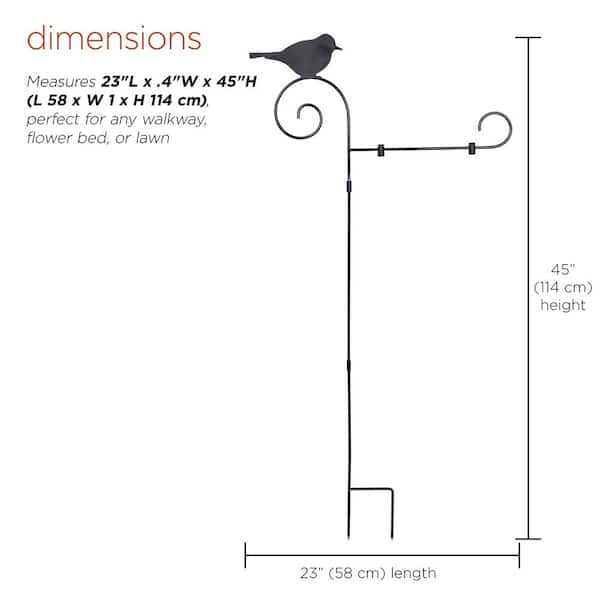 Alpine Corporation 45 in. Tall Bird Silhouette Garden Flag Holder