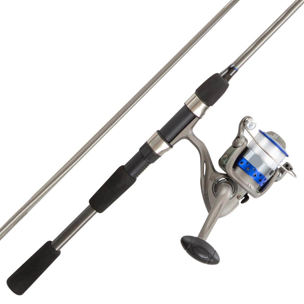 Black and Blue 6 ft. 6 in. Fiberglass Fishing Rod and Reel Combo