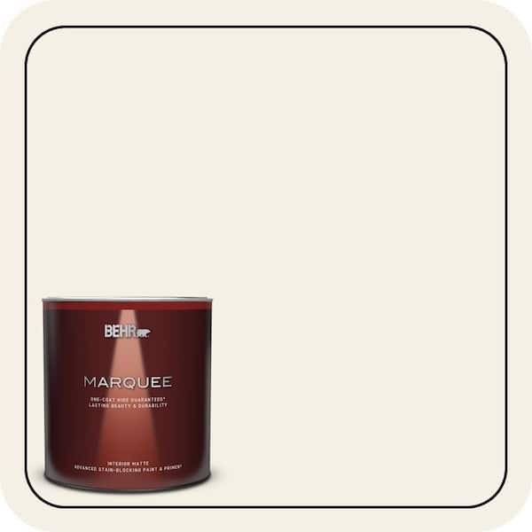 BEHR MARQUEE 1 qt. #GR-W15 Palais White Matte Interior Paint & Primer