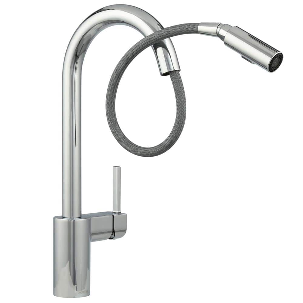 Chrome Modern Pull-Down Kitchen Faucet with Motion Sensor