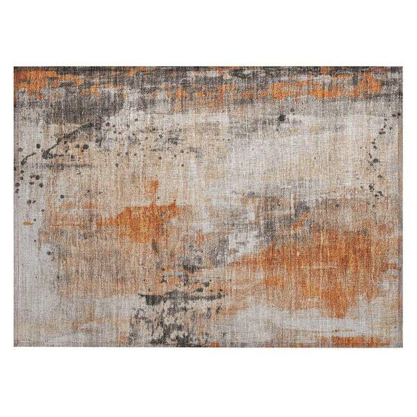 Chantille Machine Washable Indoor/Outdoor Abstract ACN1840 Orange 2 ft. x 3 ft. Accent Rug