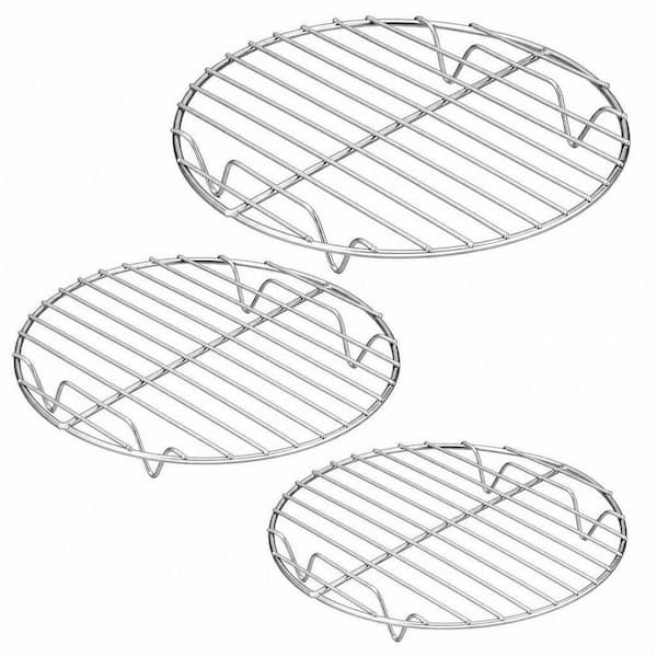 7.5/9/10.5 in. Round Cooling Rack Set, Stainless Steel Baking Cooling Steaming Grilling Rack, Oven and Dishwasher Safe