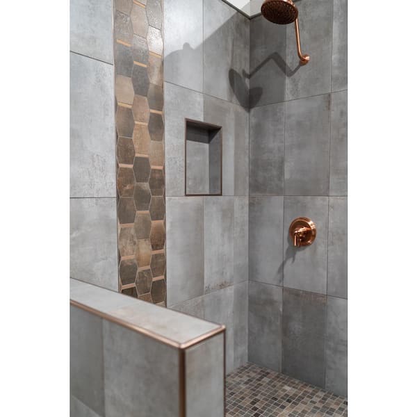 Rectangular shower niche with two compartments 16 x 20 x 4