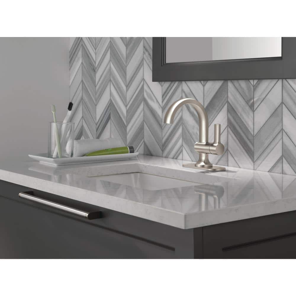 Albion Brushed Nickel Single Handle Bathroom Faucet